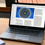 **

Prompt: A well-organized academic writing space. Open science journal displayed prominently. Laptop showing IMRaD structure. Focus on clarity and precision. Subtle German academic setting.

**