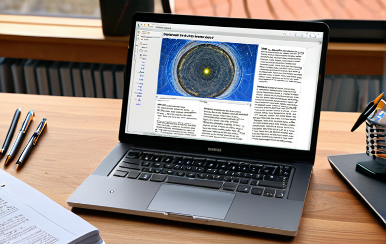 **
Prompt: A well-organized academic writing space. Open science journal displayed prominently. Laptop showing IMRaD structure. Focus on clarity and precision. Subtle German academic setting.
**