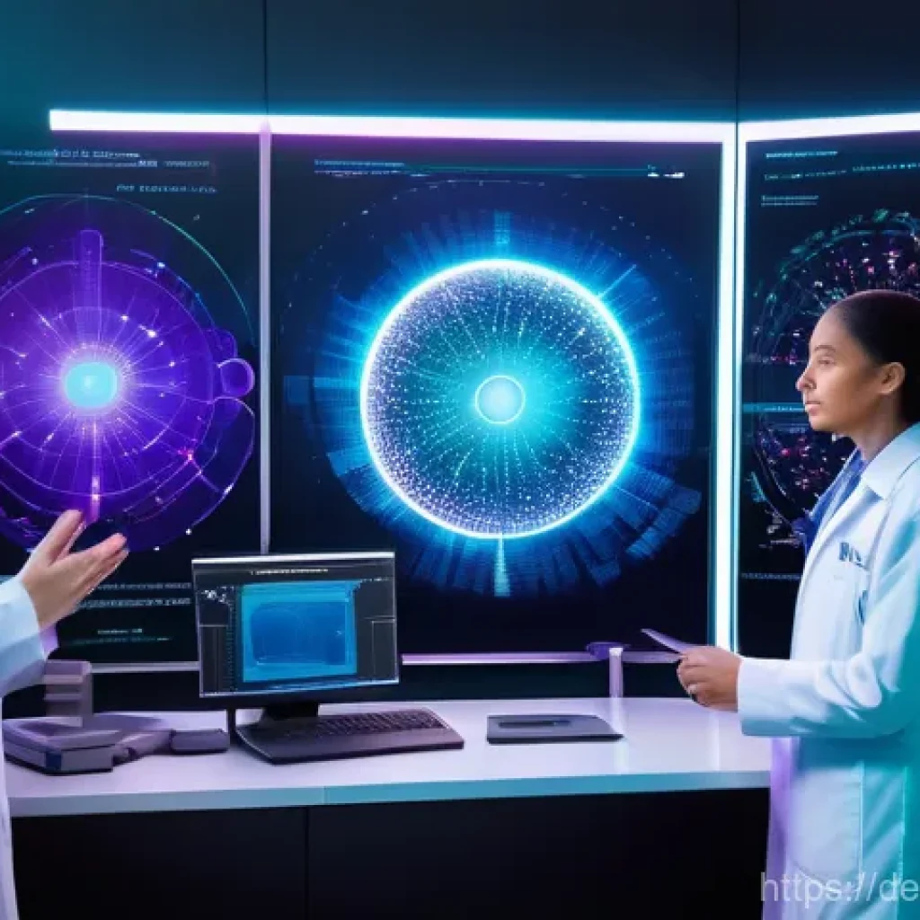 양자 물리학의 실무 활용 - **Quantum Computing Unleashed**
A futuristic, pristine laboratory bathed in soft, ethereal blue ...